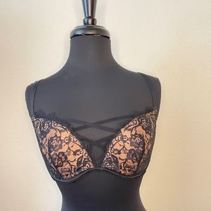 AdoreMe Black Lace Bra 32DD